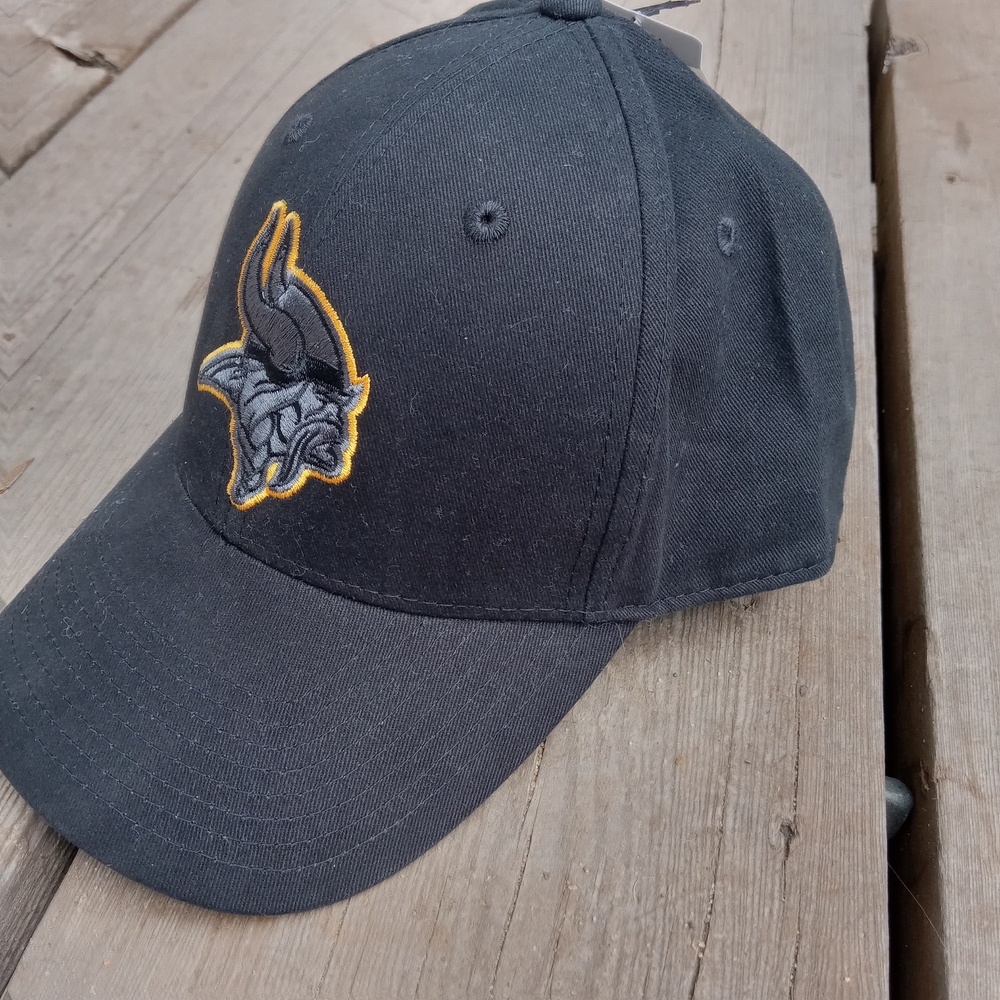 NWT Black Viking Baseball Cap Viking Football Logo